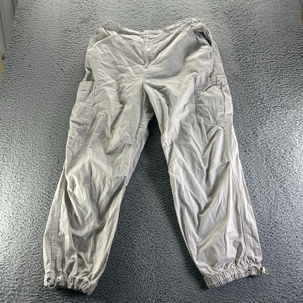 Ardene Pant Mens‎ XL White Cotton Cargo Travel Utility Workwear Hiking Gorpcore